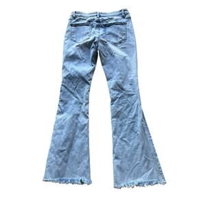 Altar’d State Anthropologie distress bell bottom flare denim jeans plus sz 13-14